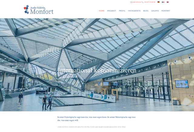 Screenshot von der Website