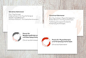 Gestaltung Logo und Geschäftspapiere für zwei Praxen für Psychotherapie und Neuropsychologie in Berlin